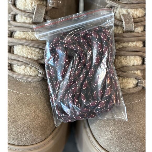 AQUA Women's Thea Lace Up Cold Weather Boots Mushroom 7.5 - Picture 9 of 10